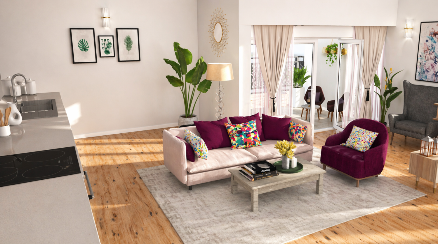 Wohnung Plan 09 render view b